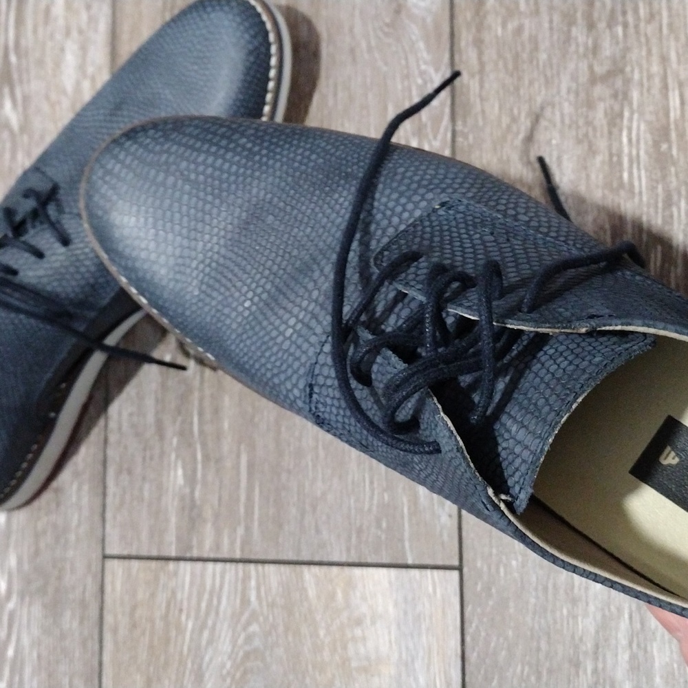 Bull Boxer Python Print Blue Leather Oxfords. Nwo… - image 8